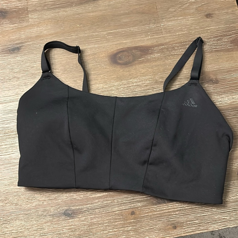 Black adidas sports bra